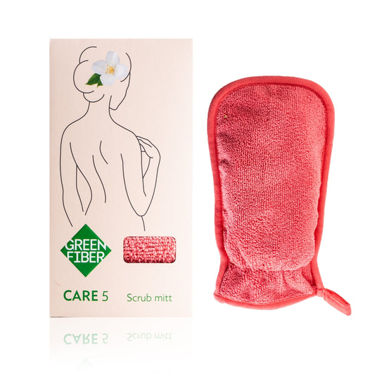 Green Fiber - CARE 5 Scrubbing mitten for the shower